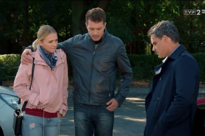 M jak miłość odcinek 1278 Tomek (Andrzej Młynarczyk) Joasia (Barbara Kurdej-Szatan) Jacek (Jan Wieczorkowski)