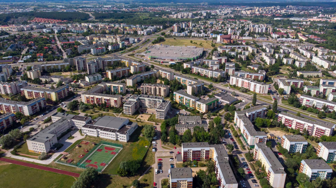 Trasa niepodległości z lotu ptaka. To największa drogowa inwestycja w Białymstoku