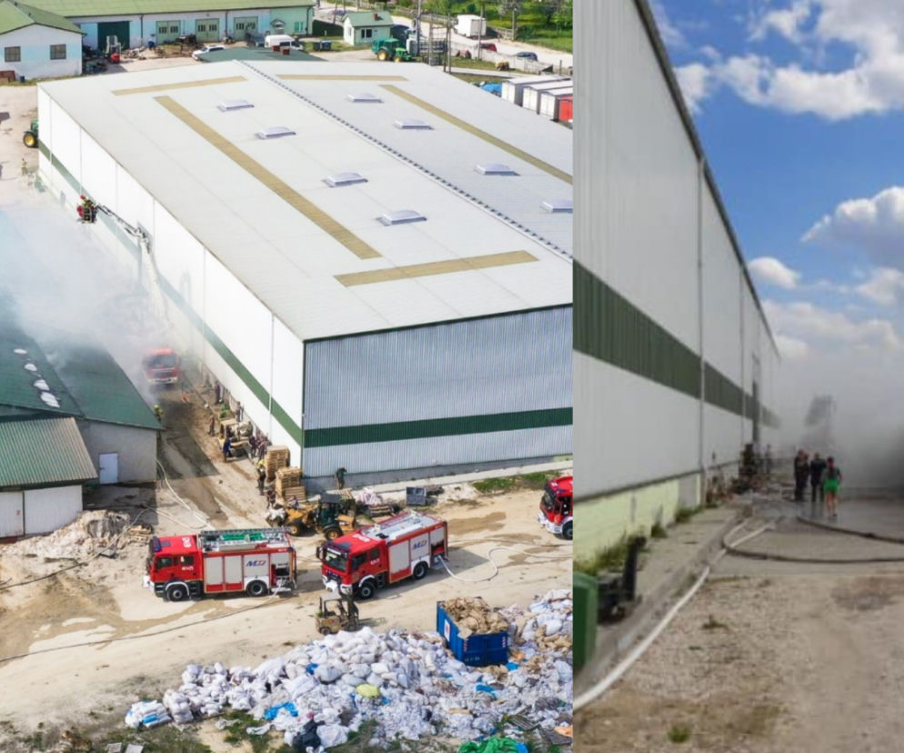 Pożar magazynu herbaty w Kliszowie. Strażacy: Pachniało [ZDJĘCIA]