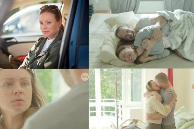 LEKARZE 2 sezon. Olga (Magdalena Boczarska), Maks (Paweł Małaszyński), Alicja (Magdalena Różczka)