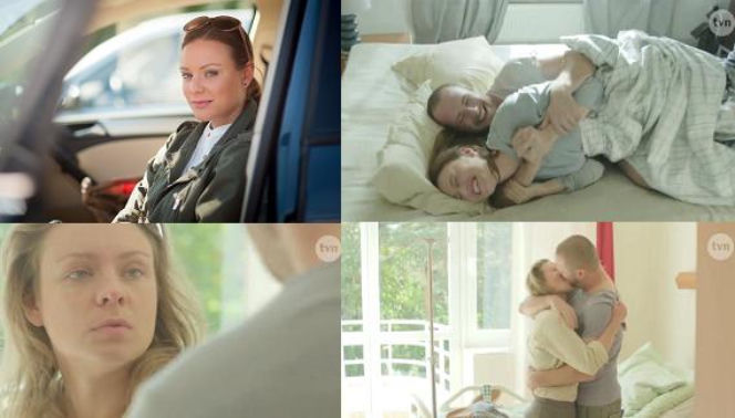 LEKARZE 2 sezon. Olga (Magdalena Boczarska), Maks (Paweł Małaszyński), Alicja (Magdalena Różczka)