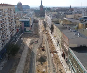 Przebudowa alei Wojska Polskiego - kwiecień 2022