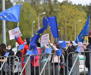 Protest na granicy polsko-niemieckiej w Lubieszynie