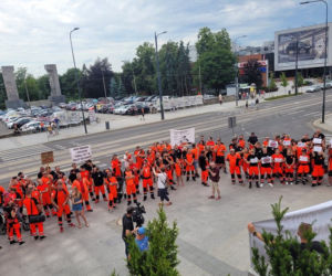 Protest ratowników medycznych w Olsztynie