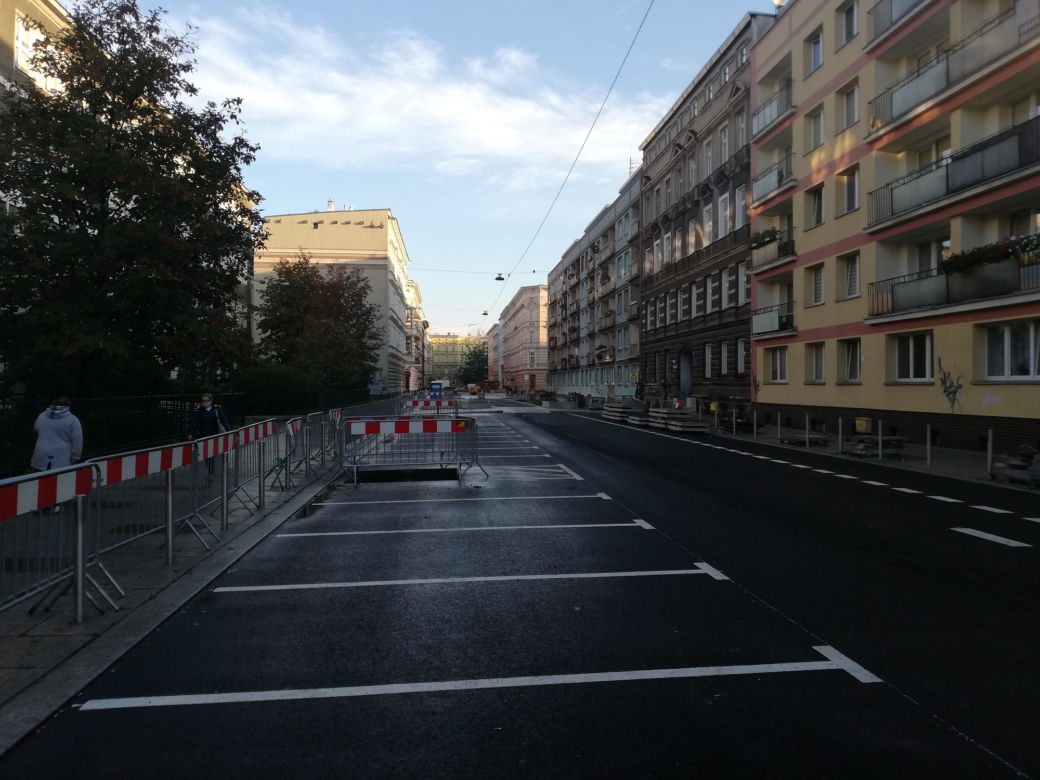 Przebudowa ulic w centrum Szczecina - listopad 2020