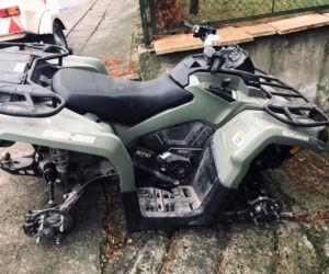 Policjanci namierzyli dziuplę z quadami