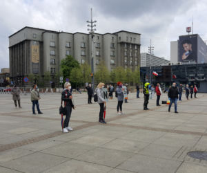 Protest przeciwko wyborom korespondencyjnym w Katowicach 