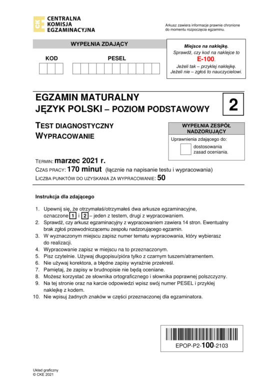 Matura próbna 2021: Polski. Odpowiedzi i arkusze sprawdzisz tutaj