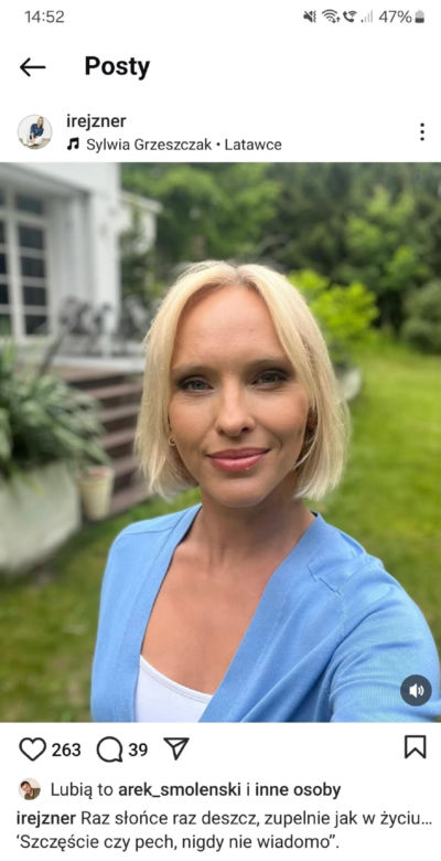 	M jak miłość nowy sezon. Dorota (Iwona Rejzner) na planie