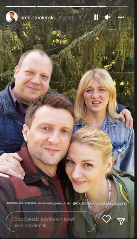 M jak miłość po wakacjach 2022. Bartek (Arkadiusz Smoleński), Ula (Iga Krefft), Jagoda (Katarzyna Kołeczek), Tadeusz (Bartłomiej Nowosielski)