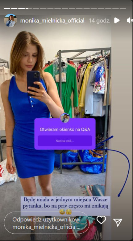M jak miłość. Monika Mielnicka (Lilka) na planie 