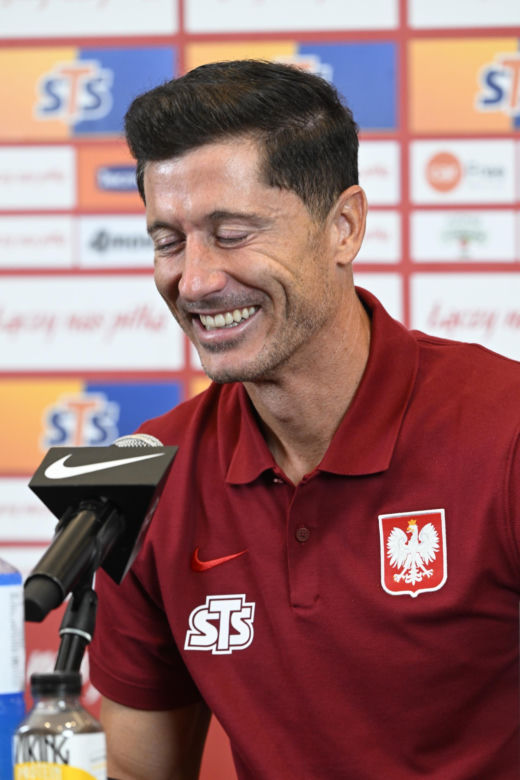 Robert Lewandowski na konferencji reprezentacji Polski