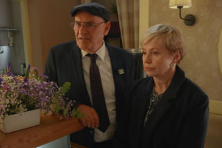 Na Wspólnej odc. 4268. Honorata (Aleksandra Konieczna), Roman (Waldemar Obłoza) na planie