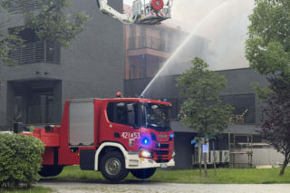 Gigantyczny pożar w centrum Chorzowa. Nad miastem unoszą się kłęby czarnego dymu