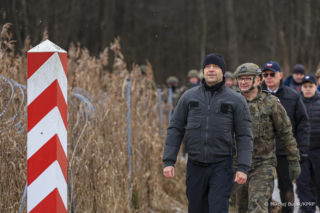 Karol Nawrocki na granicy w Wigilię