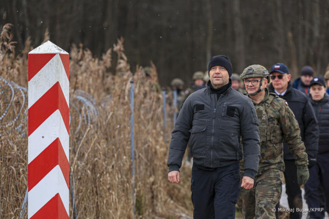 Karol Nawrocki na granicy w Wigilię