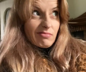 M jak miłość. Agnieszka Judycka (Nina) na planie