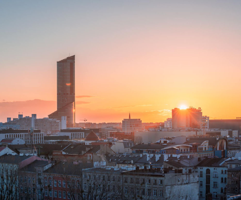 Lutowe słońce nad Wrocławiem