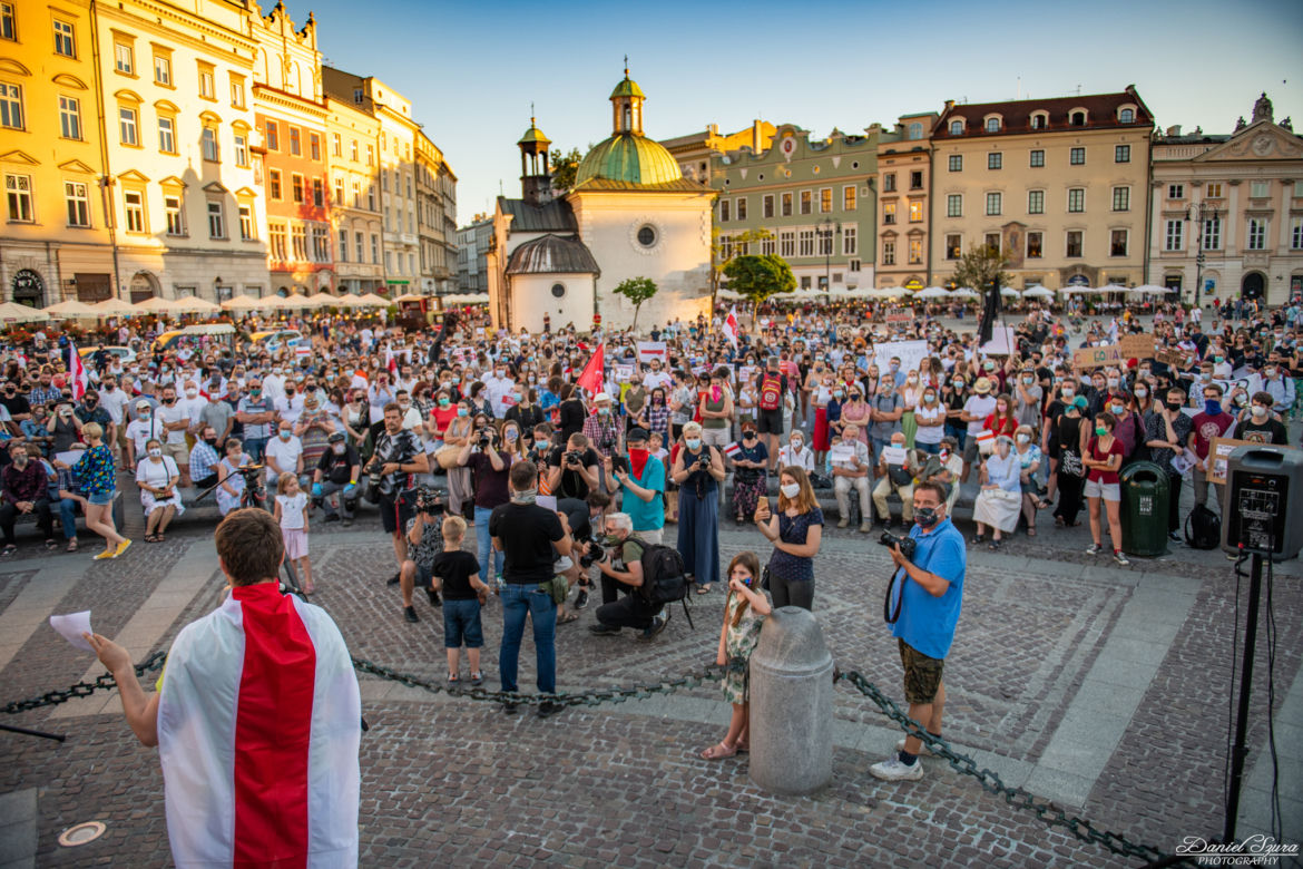 Kraków solidarny z Białorusią