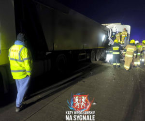 Wypadek na 141. kilometrze A4 pod Wrocławiem