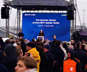 Chrzest promu Jantar Unity