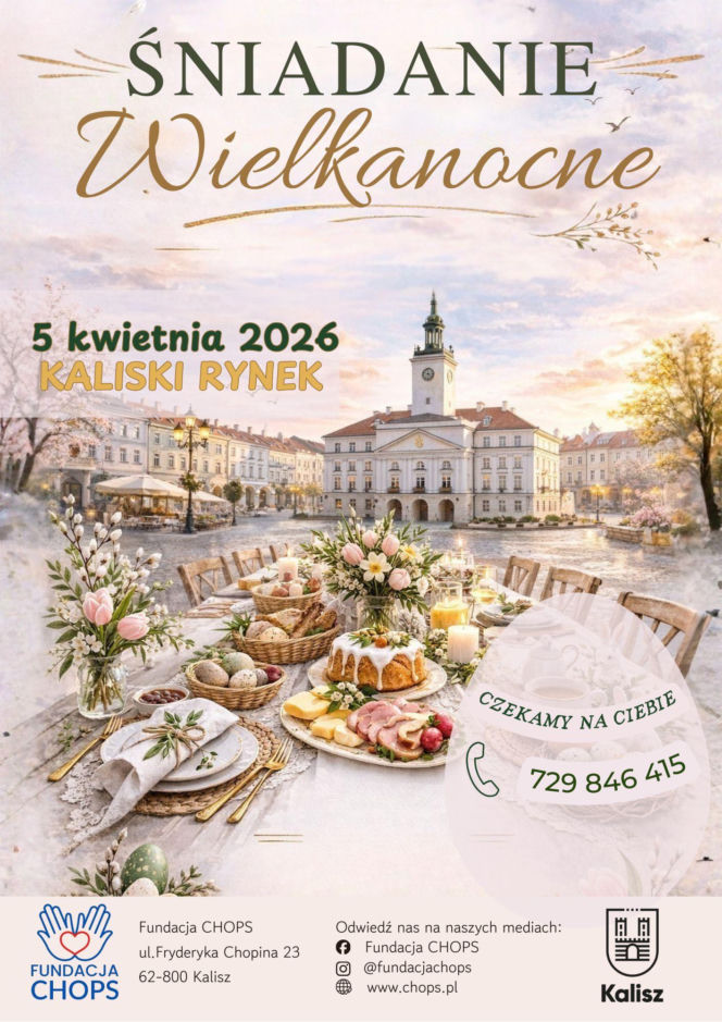 To będzie największe plenerowe Śniadanie Wielkanocne w Kaliszu