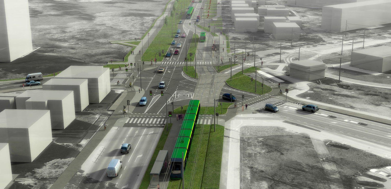 Jak będzie wyglądać dalszy ciąg trasy na Naramowice? 