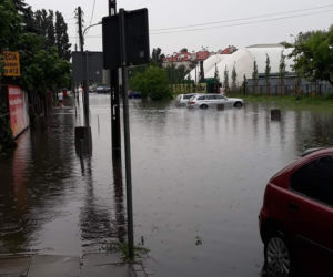Zalane boiska RKS Okęcie Warszawa 