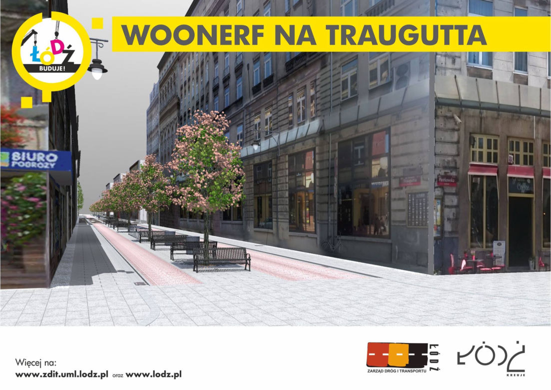 Wizualizacja woonerfu na Traugutta