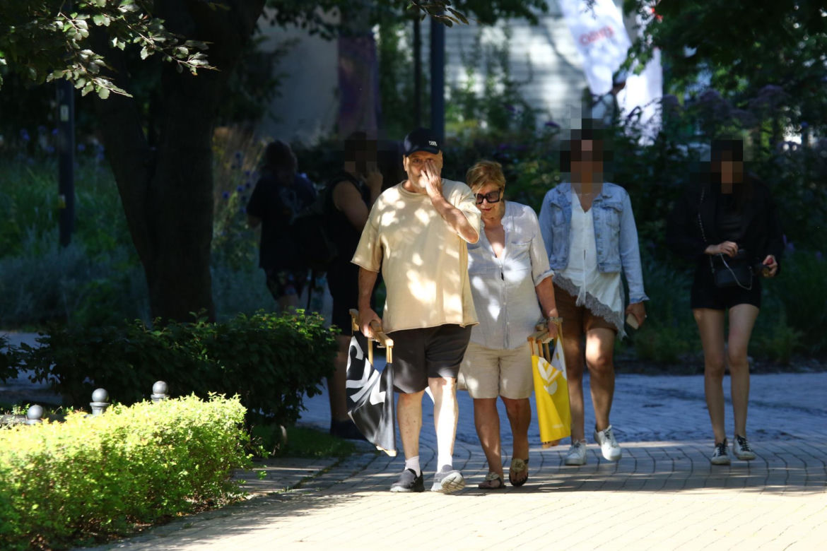 Marian Lichtman na plaży