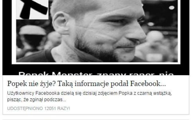 Popek nie żyje, bo 