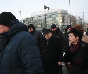 Jarosław Kaczyński na obchodach miesięcznicy smoleńskiej