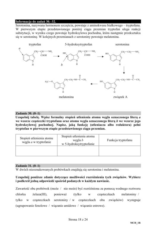 Matura 2020 ARKUSZE CKE: Chemia