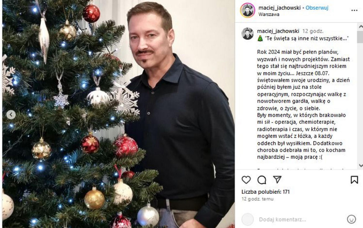 Maciej Jachowski zmaga się z poważną chorobą