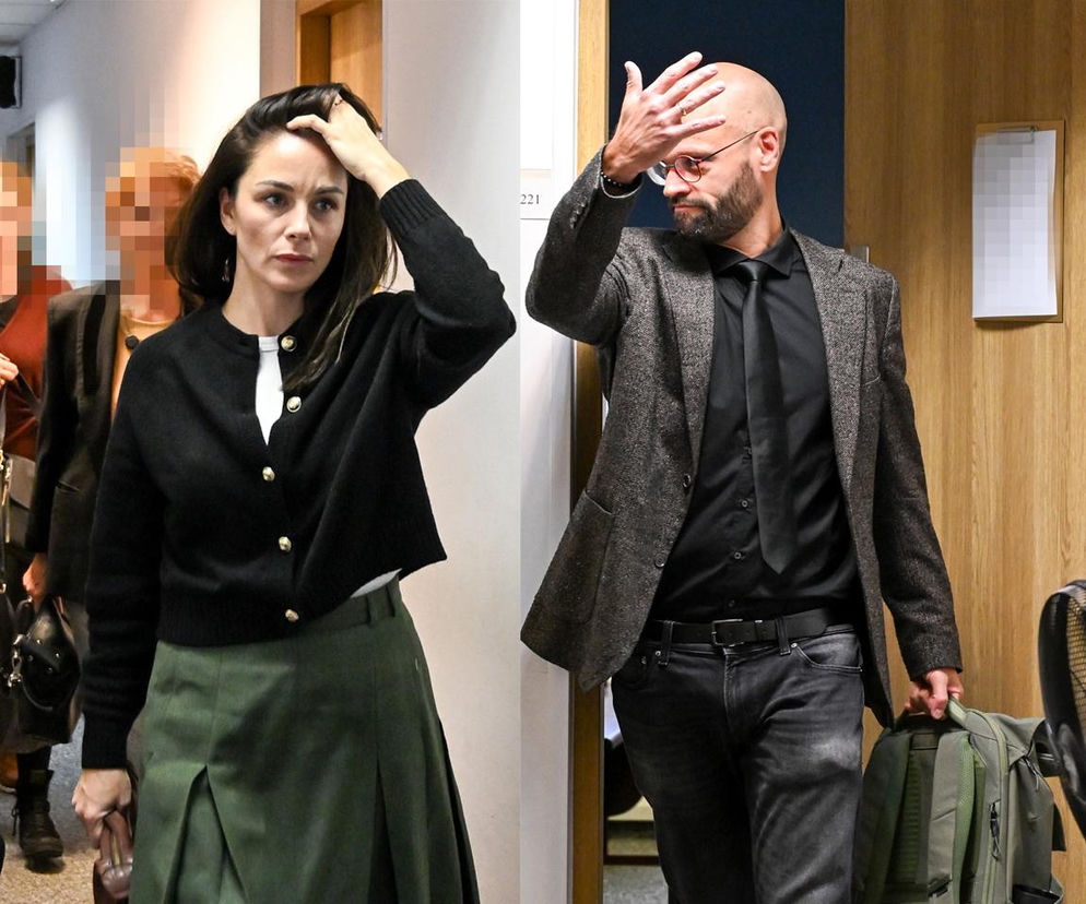 Katarzyna Wajda i Mateusz Wajda w sądzie