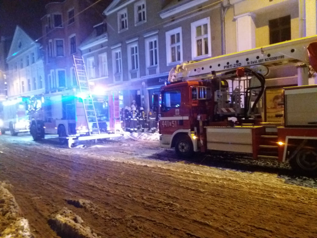 Pożar mieszkania na Wybickiego w Grudziądzu