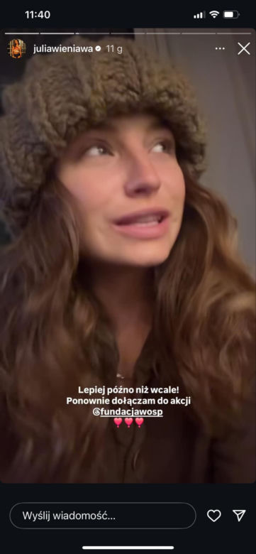 Julia Wieniawa wystawiła sukienkę na WOŚP. Kreacja dotykała samej Evy Longorii