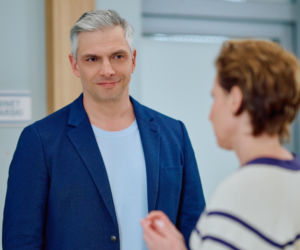 Na Wspólnej odc. 4238. Justyna (Magdalena Kacprzak), Greg Kalski (Michał Sitarski)