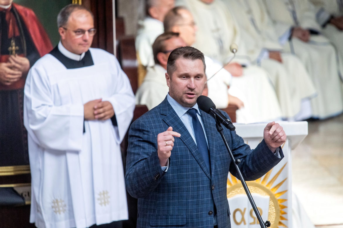 Urodziny Radia Maryja. Tadeusz Rydzyk na mszy w towarzystwie Czarnka