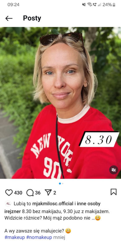 Iwona Rejzner (Dorota z M jak miłość) bez makijażu
