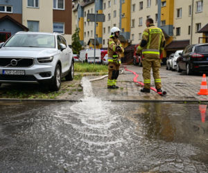 Gryfino. Usuwanie skutów ulewy