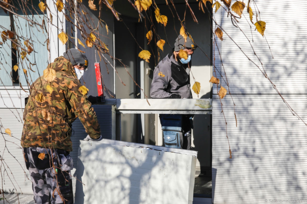 SZPITAL TYMCZASOWY w Targach Lublin. Zdjęcia z 26.11.2020 r.
