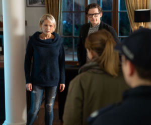 Na Wspólnej odc. 2887. Ilona Zdybicka (Anna Samusionek), Maks (Adam Fidusiewicz), Iga (Lidia Sadowa)