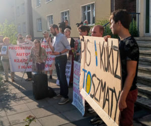 Protest w Szczecinie po przegłosowaniu ustawy Lex TVN