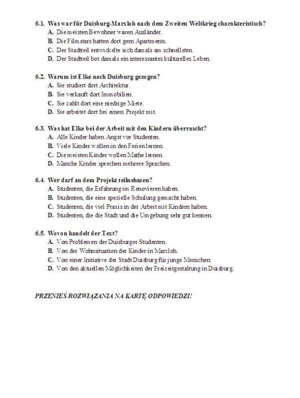 Matura niemiecki podstawa 7