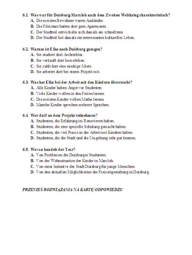 Matura niemiecki podstawa 7