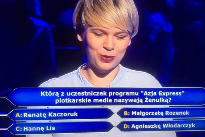Milionerzy: pytanie o Żenulkę
