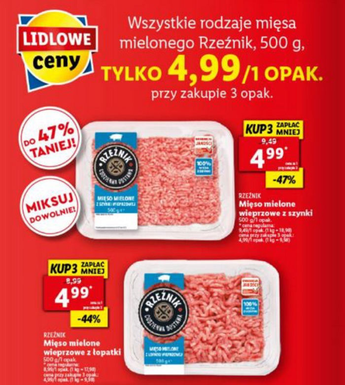Mięso mielone tylko 4,99