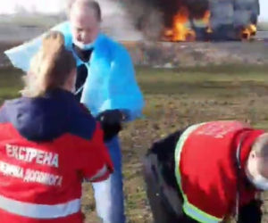 Chersoń. Rosjanie wysadzili ambulas, podczas gdy medycy ratowali człowieka