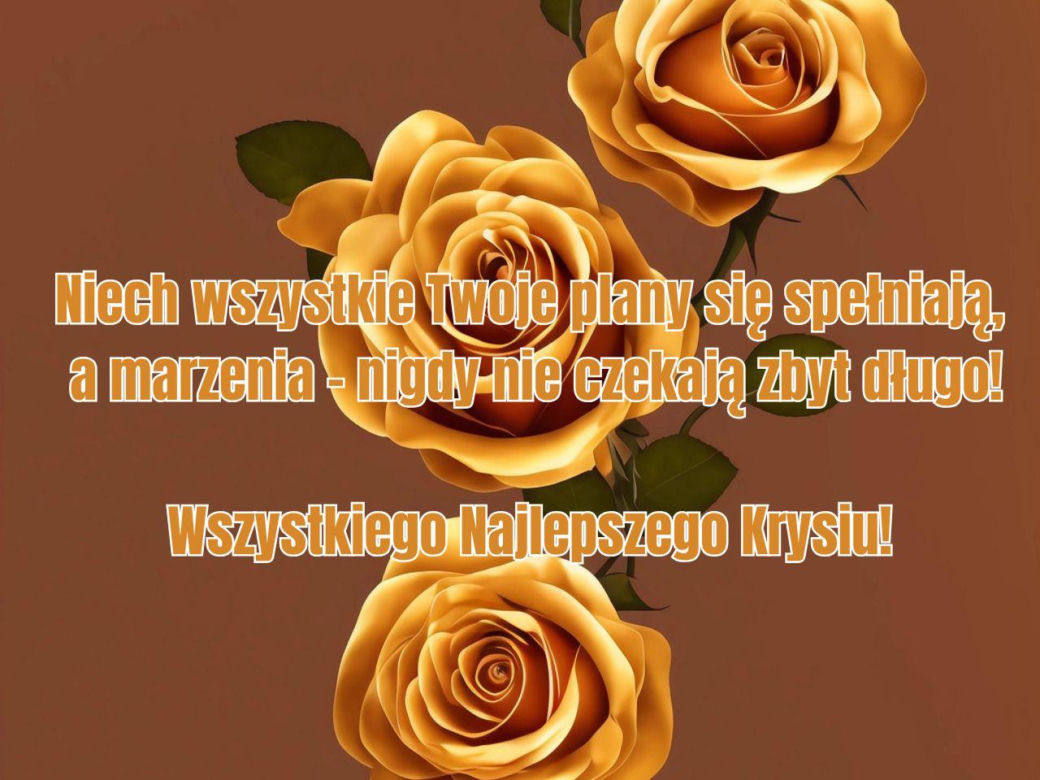 Kartka z życzeniami dla Krystyny na imieniny